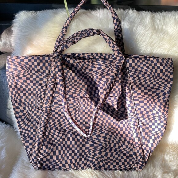 NWT Baggu Travel Cloud Bag - Indigo Trippy Checker - Picture 5 of 8